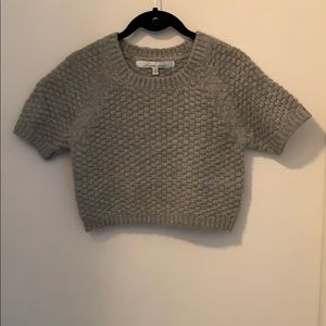 Crop Short Sleeve Knit Sweater